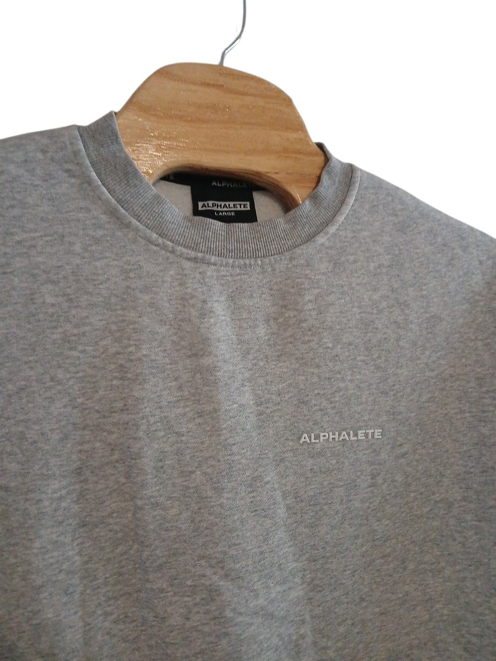 Alphalete‎ Athletic Heather Gray Oversized Staple Crewneck Sweater Unisex/Large